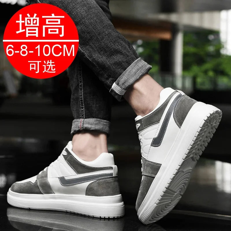 Zapatillas deportivas para hombre, zapatos con aumento de altura, transpirables, 6cm, 8cm, 2024