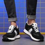Zapatillas con alza para hombre | Casual con cordones | Ante de Vaca
