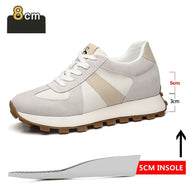 Zapatillas con alza para hombre | Casual con cordones | Ante de Vaca