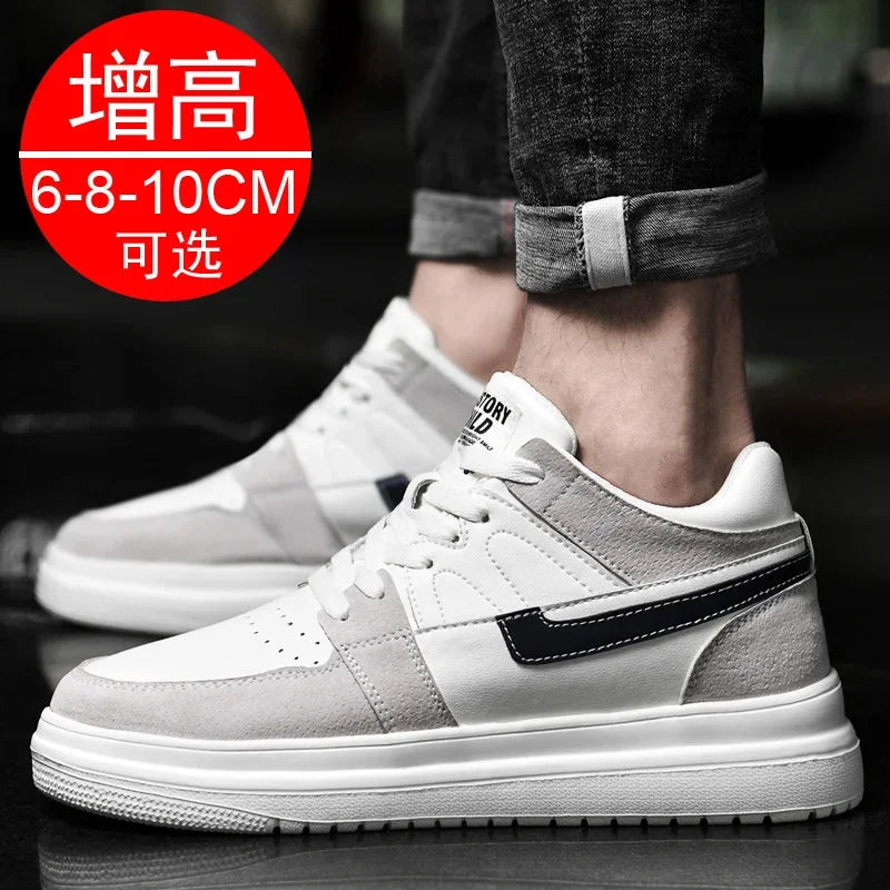 Zapatillas deportivas para hombre, zapatos con aumento de altura, transpirables, 6cm, 8cm, 2024