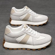 Zapatillas con alza para hombre | Casual con cordones | Ante de Vaca
