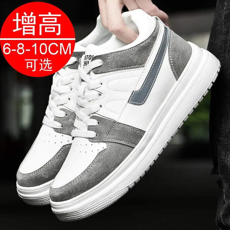 Zapatillas deportivas para hombre, zapatos con aumento de altura, transpirables, 6cm, 8cm, 2024