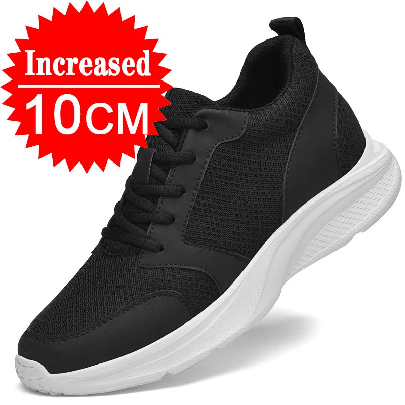 Zapatos con alzas para hombre, zapatillas deportivas con aumento de altura, zapatos deportivos informales de 10cm, zapatos invisibles con aumento interior para hombre de 8cm